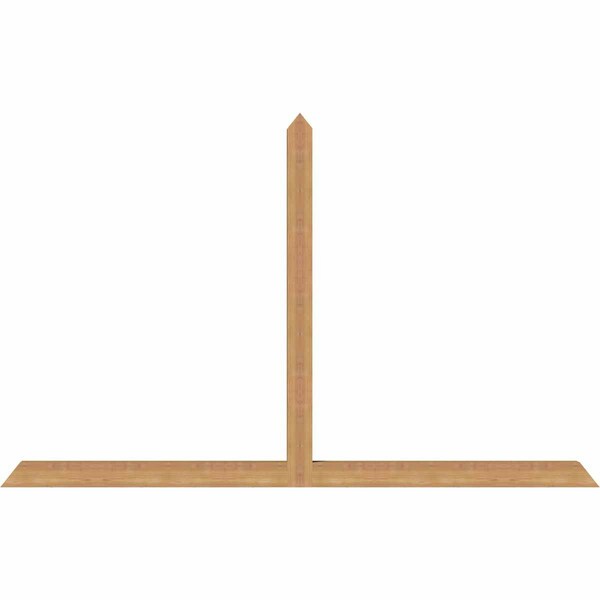 Ekena Millwork Portland Timber Gable Bracket, Western Red Cedar, 84"W x 53"H x 3 1/2"D x 3 1/2"F, 15/12 Pitch GBW084X53X0404POR00SWR - main